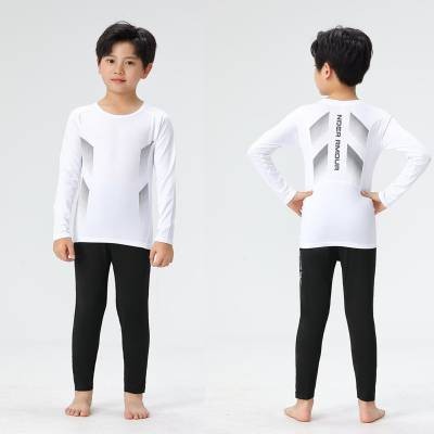 成人儿童紧身衣训练服速干衣男童秋冬篮球足球打底运动健身服套装