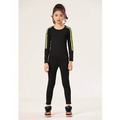 儿童紧身衣训练服速干衣男童秋冬篮球足球打底运动健身服套装