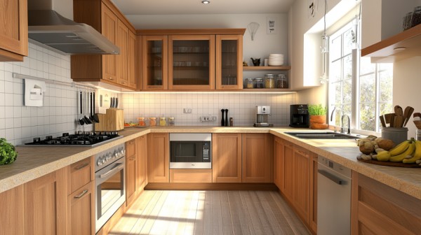High-quality image showing hickory cabinets for kitchen with cost-effective design.