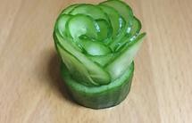 黄瓜玫瑰花～摆盘装饰