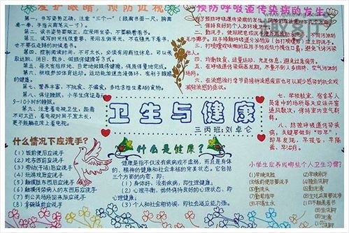 有关卫生与健康手抄报内容 小学生卫生健康手抄报