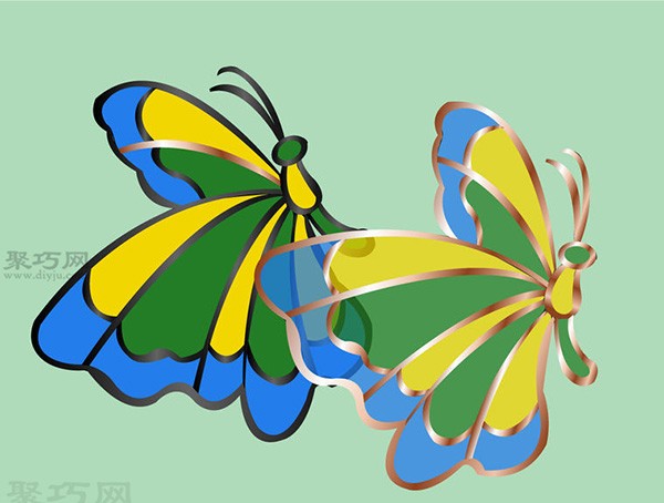 彩色玻璃蝴蝶手工制作教程 如何DIY彩色玻璃方法图解