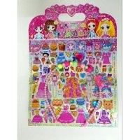 韩式可爱儿童百变换装贴纸墙贴007