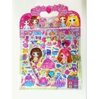 韩式可爱儿童百变换装贴纸墙贴012