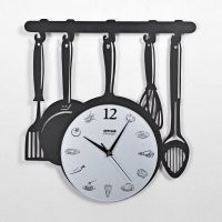 DIY墙贴钟 diy墙贴挂钟 艺术钟 创意时尚墙贴 锅铲客厅挂钟3454
