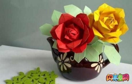 幼儿园手工折纸花图片