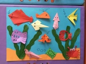儿童创意折纸作品图片大全中班幼儿折纸优质作品图样大全主题折纸贴画