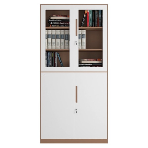 单门办公文件矮柜铁皮资料柜桌下组合储物带锁员工更衣存包小柜子