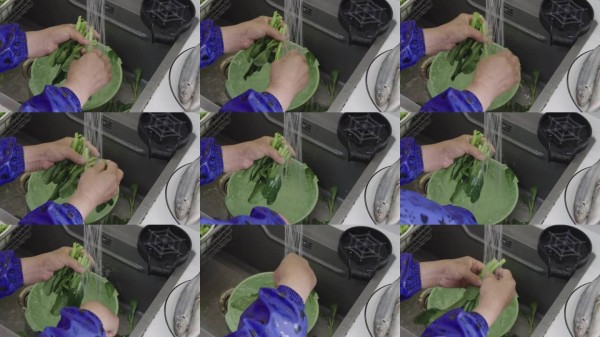 亚洲家庭在家烹饪;亚洲家庭生活方式