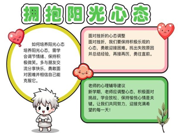阳光心态手抄报