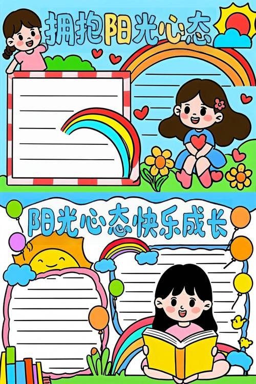 阳光心态手抄报