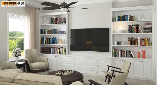 客厅收纳柜效果图