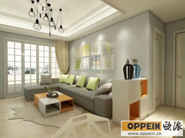 客厅收纳柜效果图