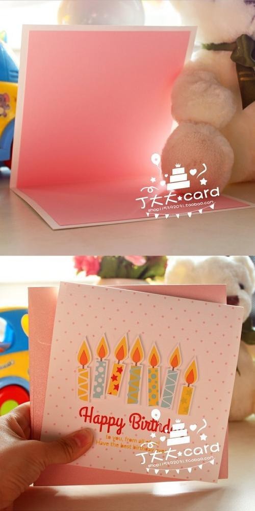 生日快乐手工小贺卡生日快乐手贺卡