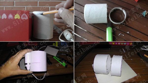 生活创意diy：包装盒废物利用变成自制节能台灯