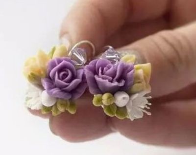 彩色软陶玫瑰花戒指做法教程