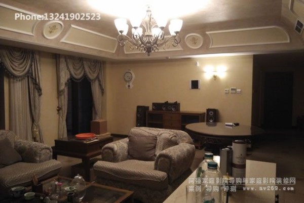 别墅家庭影院安装前的照片