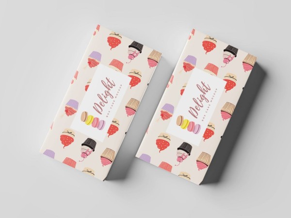 6292 创意蛋糕食品盒子包装设计样机-Box Cake Mockup