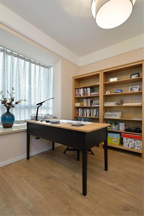 三居室简约风格家书房布置图齐家网装修效果图