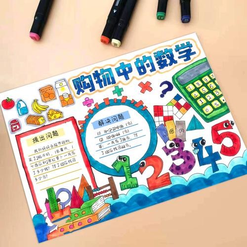 购物中的数学手抄报