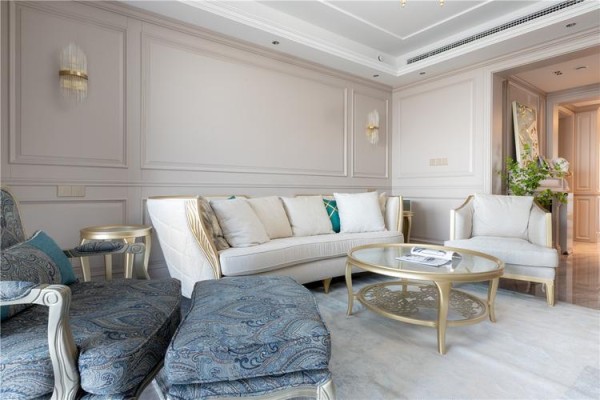 华发外滩首府美式轻奢风格装修效果图