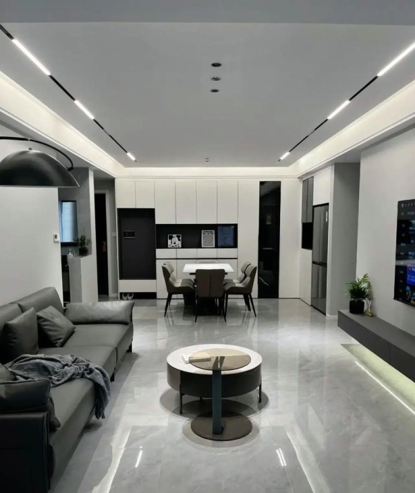 极简轻奢现代风装修7115灰白调搭配套房室内精装修完 入住效果