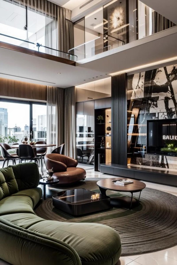 意式别墅极简混搭轻奢风格设计意式 