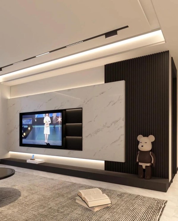 2024年流行的现代轻奢风格装修主色调是冷色系整体细节偏极简全屋