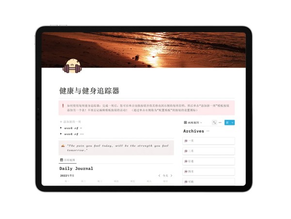 notion健康模板
