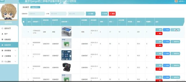 基于Django的二手电子设备交易平台设计与开发【java或python】—计算机毕业设计源码+LW文档_电子设备_04