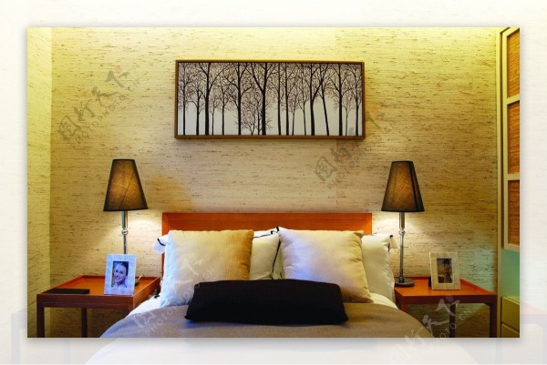 高清室内装饰卧室床头图片