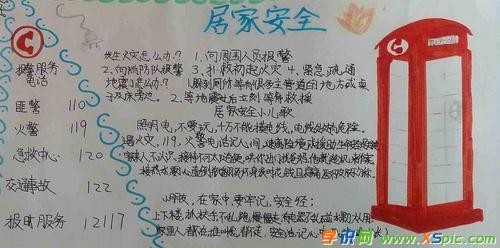 居家防火安全小常识手抄报