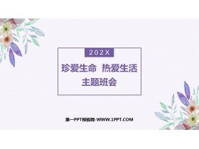 《珍爱生命热爱生活主题班会》PPT班会课件