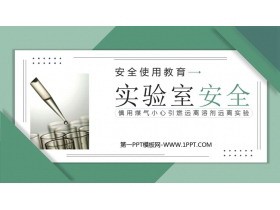 《实验室安全》PPT班会课件