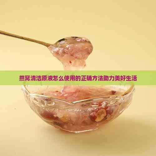 燕窝清洁原液怎么使用的正确方法助力美好生活