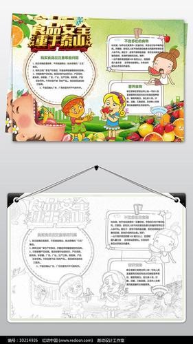 饮食卫生和食品健康安全的手抄报 食品健康手抄报