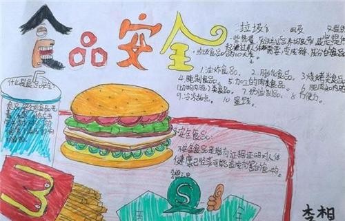 小学生的饮食卫生安全的手抄报小学生安全手抄报