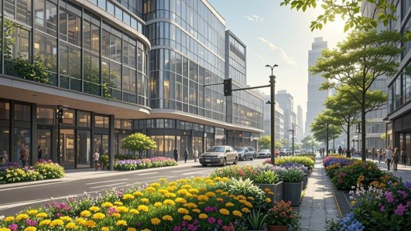 小区绿化30%算高吗 河边的垂柳像什么