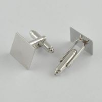 服装服饰配件批发 DIY袖扣配件 方形托15*15mm