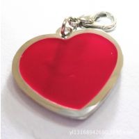 韩版可爱滴油 桃心 挂件 手链项链配件 服饰配件 合金DIY饰品配件