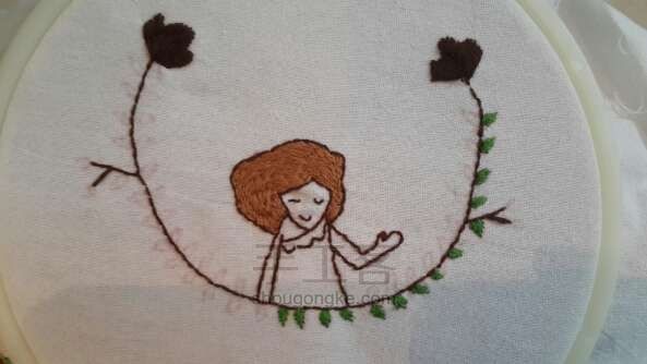 可爱小刺绣之小仙子 第4步