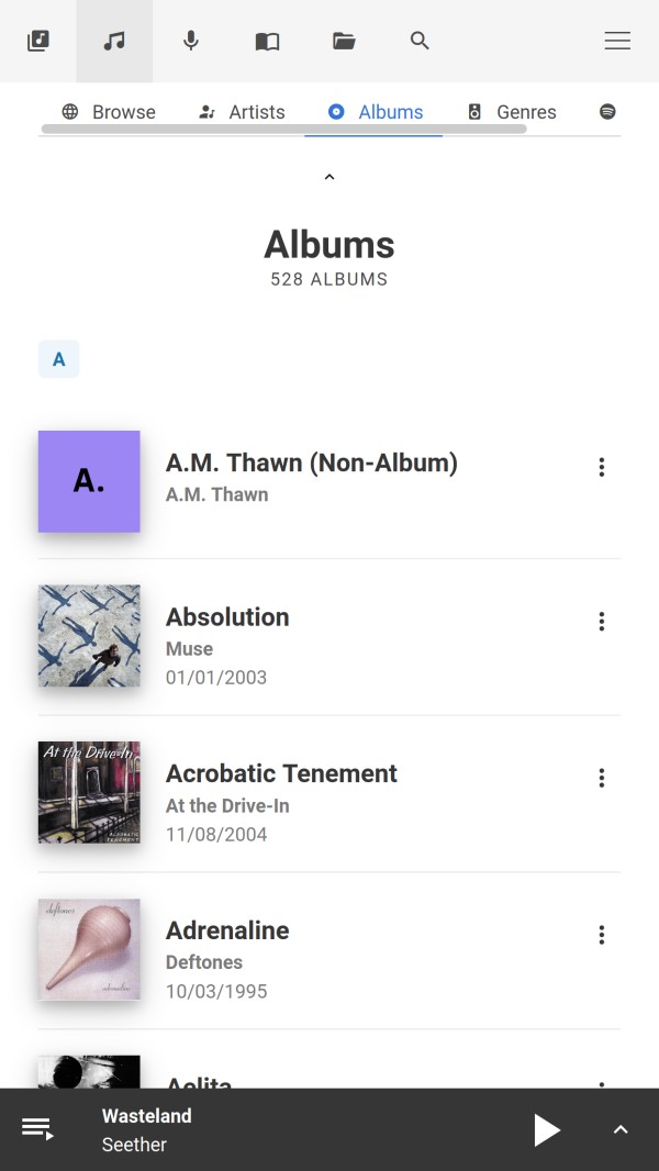 OwnTone音乐专辑浏览界面