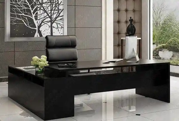 银行窗口办公桌带打印机柜 窗口单人办公桌 窗口办公桌订做样式-产品缩略图