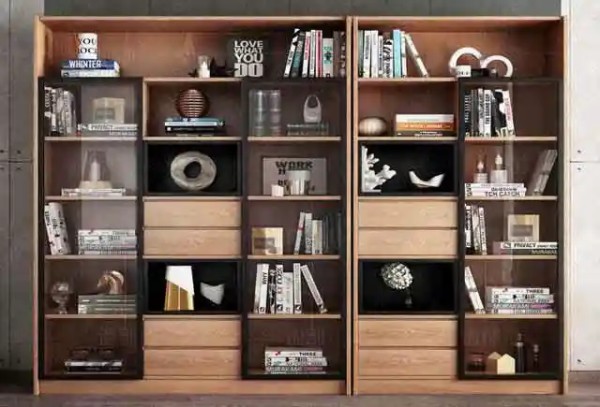 组合落地储物柜—现代简约储物柜—带玻璃门储物柜-产品缩略图