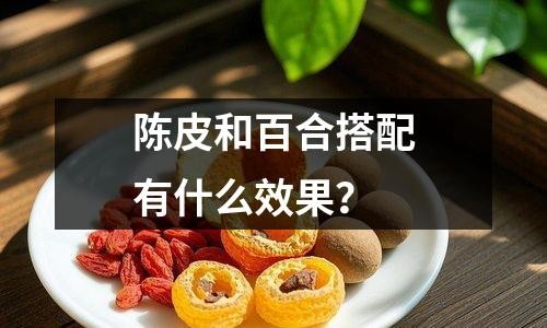 陈皮和百合搭配有什么效果？