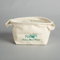 白麻布方形环保收纳袋 家居简约实用麻布收纳袋 白麻色