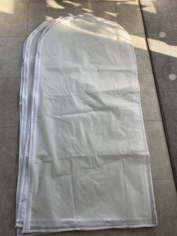 壹志西装防尘套长款呢大衣服防尘罩 皮草收纳袋居家用衣柜整理冬季外套收藏遮灰尘袋子侧拉链全封闭可水洗透明风衣袋特大号5个晒单图