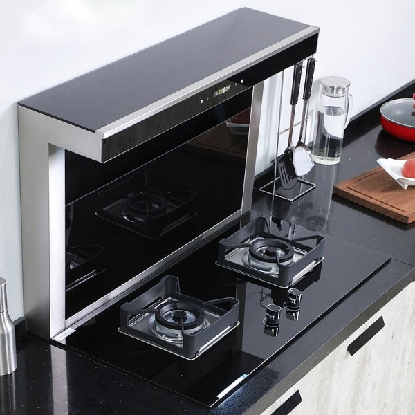 纳丽雅纯净变频分体式集成灶侧吸下排油烟机自动集成灶