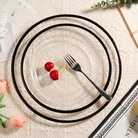 镶水晶圆形餐盘创意餐盘极简风格酒店用品餐具厨房用品炫彩008