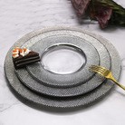 西餐牛排盘子电镀玻璃盘个性装饰品客厅装饰开业软装家居奢华时尚创意家居装饰品炫彩30011